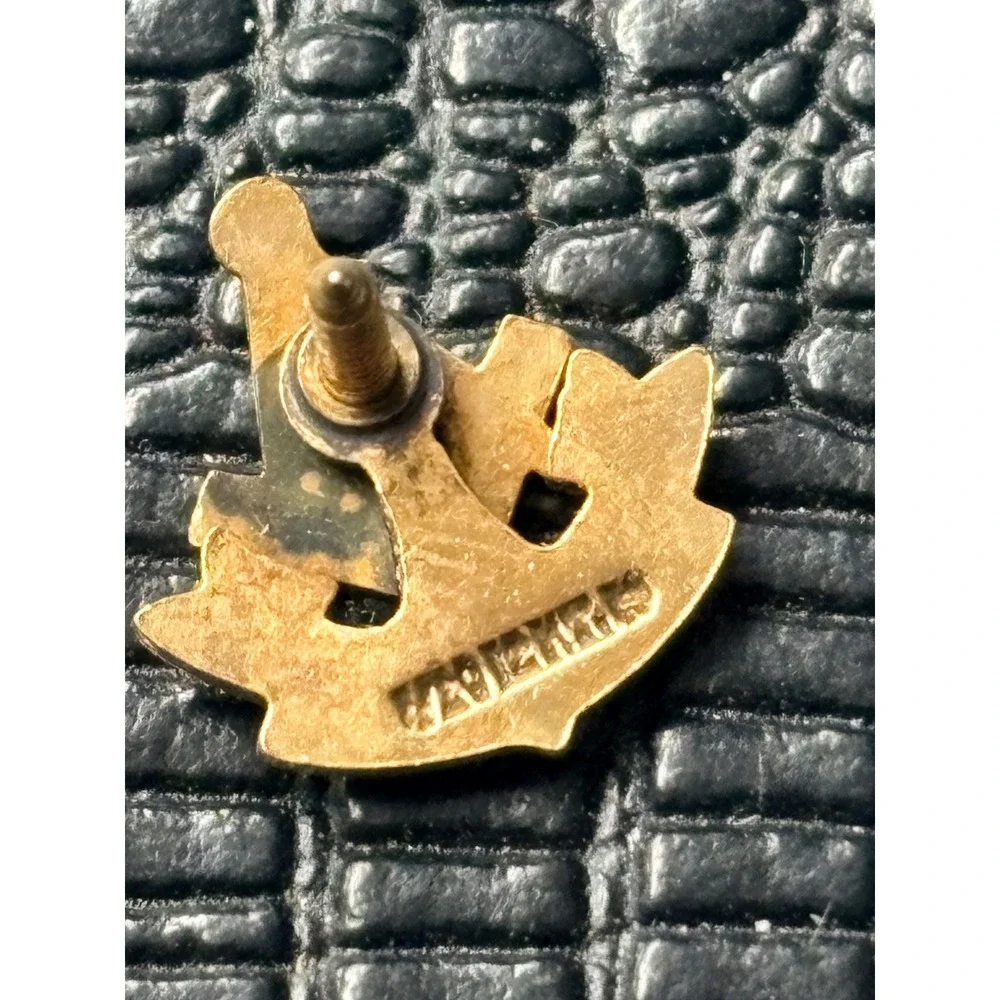 Vintage Masonic 25 Years Service Lapel Pin Gold Filled Blue Enamel